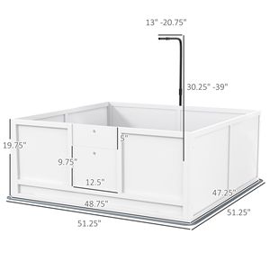 Jaula para Mascotas, Caja de Parto para Cachorros con Almohadilla Absorbente, Puerta Ajustable, 49" X 48", para Perros Pequeños, Medianos y Grandes - Product Image 3