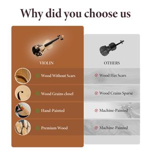 Violino Professionale Premium 4/4 Full Size, Realizzato a Mano, Design Leggero e Durevole con Accessori Completi - Product Image 2