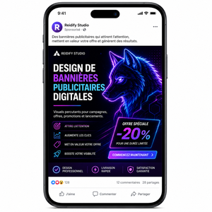 ดีไซน์เดออ banniels publicitales ดิจิตอลสำหรับ campagnes offres Marques avec visuels impact et Structure Ai Ready globale - Product Image 1