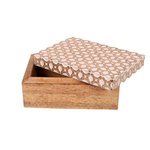 Caja de madera vintage tallada a mano o cajas de almacenamiento para joyas, recuerdos o almacenamiento de artículos de tocador, caja de madera para decoración del hogar o regalos festivos. - Product Image 5