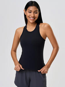Débardeurs de sport pour femmes avec soutien-gorge intégré, dos nageur, pour yoga et course à pied - Product Image 6