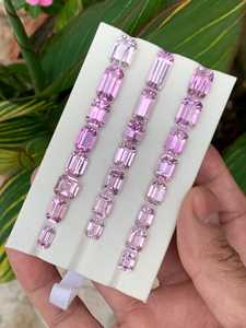 Pierres précieuses naturelles de kunzite rose, facettées, coupes mixtes, pierres en vrac pour la fabrication de bijoux, anneaux, pendentifs, colliers, cristaux - Product Image 4