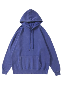 Sudadera con Capucha Extra Grande para Hombre, Color Sólido, Algodón French Terry, Estilo Casual para Otoño, Manga Larga, Diseño con Bolsillos - Product Image 3