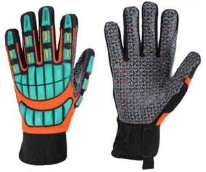 Industrial Cut Resistant Mechanic Safety Gloves High Anti-Vibration Synthetic Leather Amara Neoprene Cuff Impact Resistant - Product Image 4