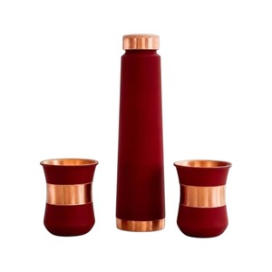Bouteille d'eau en cuivre pur gravée 7 Chakras, écologique, anti-fuite, pour le bien-être et le yoga ayurvédique, vente en gros - Product Image 2
