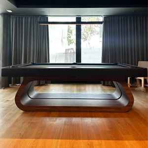 Table de billard de luxe sur mesure Taka Maka avec plateau en cuir Negroni Top Argmac et base en bois - Product Image 2