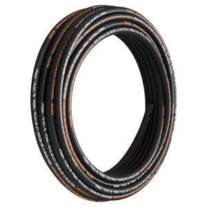 Tubo Idraulico a Spirale da 1/2 Pollice x 100 Piedi con Superficie Liscia, 4000 PSI, Gomma con 2 Treccia in Filo d'Acciaio ad Alta Resistenza - Product Image 3