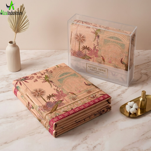 Luxury King Size Cotton Bedsheet <b>Set</b> | Floral Digital Panel Print Shahi Gharana <b>Bedding</b> <b>Set</b> with 2 Pillow Covers Premium Quality - Product Image 4