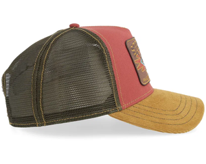Casquette de camionneur en maille rouge personnalisée avec patch brodé, ajustable, 6 panneaux, décontractée, pour adultes, printemps-été - Product Image 1