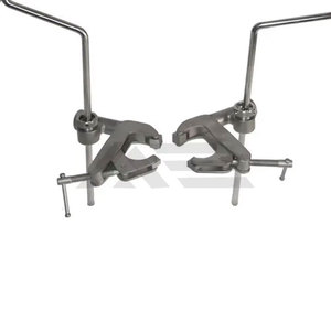 Retracteur cérébral manuel ajustable pour neurochirurgie, double anneau, convertible en position demi-anneau, léger, en acier inoxydable, certifié CE - Product Image 3