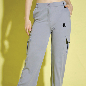 Women Cargo <b>Pants</b> Solid Color Mid Waist Regular Fit Full Length Breathable Cotton Bamboo Fiber Casual Streetwear <b>Pants</b> - Product Image 6