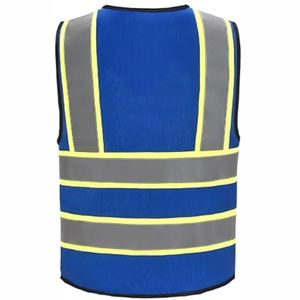 Chaleco Reflectante de Seguridad de Alta Visibilidad para Hombre, Informal, Transpirable, con Bolsillos y Cierre de un Solo Botón, Venta al Por Mayor - Product Image 3