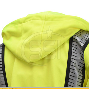 Sweat-shirt de sécurité haute visibilité avec bandes réfléchissantes, imperméable, logo personnalisé pour la sécurité nocturne et en extérieur - Product Image 6