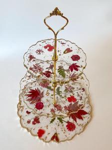 Nouvel Arrivage Luxe : Présentoir à Gâteaux à Trois Niveaux en Résine avec Support à Fleurs, Vaisselle Écologique en Stock pour Maison, Restaurant, Mariage - Product Image 3