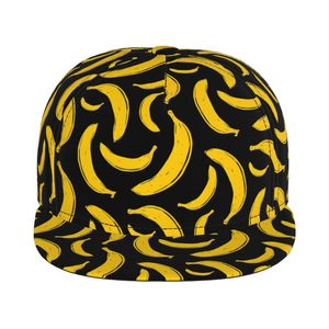 Gorra Snapback con Estampado de Plátano, Negra y Amarilla, Diseño de Frutas, 6 Paneles, Ajustable, Unisex, Estilo Urbano, de Algodón - Product Image 2