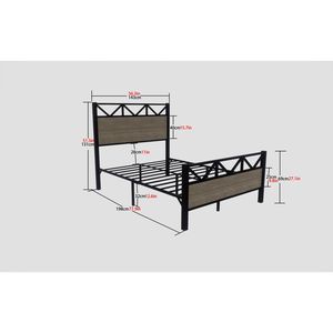 Struttura letto matrimoniale in legno marrone facile da montare - Product Image 2