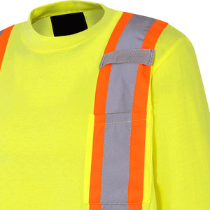 Workwear Security Safety Tshirt Hi <b>Vis</b> Safety Work <b>T</b> <b>Shirt</b> Long Sleeve Reflective <b>High</b> Visibility Hi <b>Vis</b> Work Safety <b>T</b> <b>Shirt</b> - Product Image 4