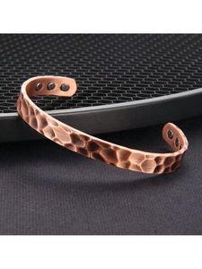 Hammered Ancient Arthritis Magnetic Pure Copper <b>Bracelet</b> Hot Sale Copper <b>Bracelet</b> Arthritis Pain Relief Copper Magnetic Therapy - Product Image 3