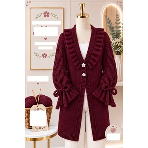 Pulls 100% acrylique ou coton, calibre 12, pour femmes, très tendance, style décontracté, pour la saison hivernale, fournisseur du Bangladesh. - Product Image 2