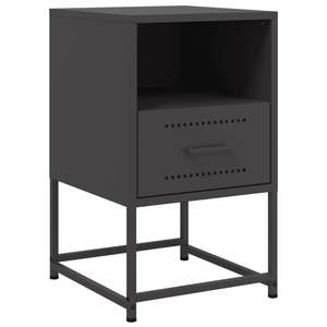 Ensemble de 2 armoires de chevet en acier noir pour salon, 14,2 x 15,4 x 23,8 pouces - Product Image 5