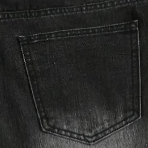 QUANTA INTERNATIONAL Pantalones Cortos de Mezclilla Negros Vintage para Hombre, Desgastados, con Bajo Deshilachado, Cintura Media, Corte Recto, Casuales de Verano, Lavado Oscuro - Product Image 2