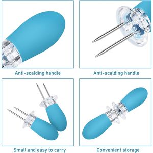 Set di 18 Utensili da Cucina in Acciaio Inossidabile, Comodi Supporti per Pannocchie di Mais con Manico in Silicone e Spatola per Burro - Product Image 2