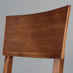 Chaise de salle à manger en bois massif moderne personnalisable OEM, revêtement en cuir, housse amovible réglable, finition blanc brossé, brun clair - Product Image 5