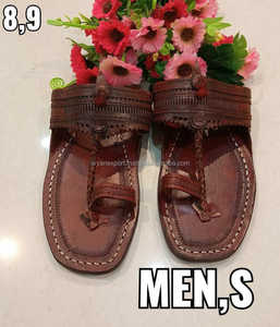 Zapatillas de cuero hechas a mano para hombre, zapatos planos, estilo indio