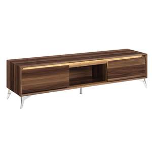 Raceloma LED TV Stand in noce e finitura cromata - Product Image 2