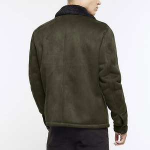 Chaqueta de Cuero Sintético para Hombre, Disponible en Colores y Diseños Únicos, Chaqueta de Cuero Gruesa con Cuello Camisero y Cierre Frontal - Product Image 4