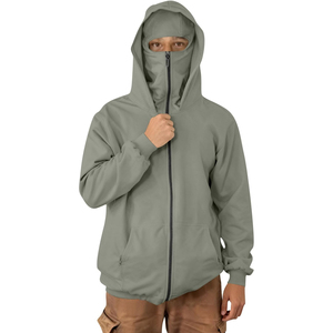 Sweat à capuche zippé intégral pour homme, imprimé, 100 % coton molletonné, respirant, avec poches, haute qualité - Product Image 4