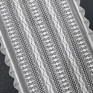 Geometric Scalloped Stretch Lightweight <b>Lace</b> Fabric Nylon Spandex 17.5cm <b>Elastic</b> Warp Knit Customized Color Custom Designs for - Product Image 1