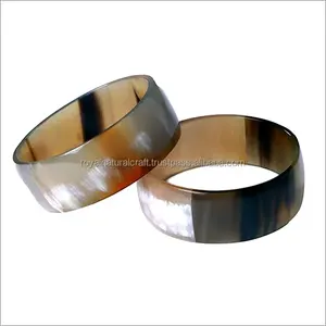 Elegant Dark Buffalo Horn Fashion Bracelet <b>Bangle</b> <b>Set</b> Natural Horn <b>Bangles</b> Accessory - Product Image 1
