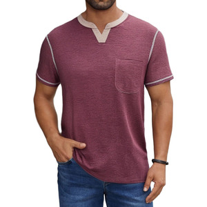 Camisetas de Hombre de Alta Calidad en Oferta, Hombros Caídos, Color Puro, Cuello Redondo, Logotipo Personalizado, Camisetas de Manga Corta para Hombre - Product Image 1