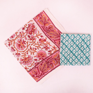 Hand Block Printed Cotton Women's Square Bandana Scarf & <b>Head</b> <b>Wrap</b> Floral Pattern Travel Fashion Accessories - Product Image 4