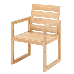 High Quality Teak Wood <b>Dining</b> <b>Armchair</b> With Soft Cushion Modern Contemporary Relaxing <b>Armchairs</b> Restaurant Indoor Outdoor Use - Product Image 5