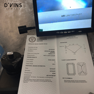 เพชรคุณภาพดีจาก D'vins Jewels เพชรเลี้ยงในห้องปฏิบัติการ ทรงเอเมอรัลด์ ขนาดกะทัดรัด น้ำหนักมาก สี D สำหรับทำเครื่องประดับ CVD - Product Image 5