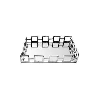 Luxury Gold Display Tray for Executive Reception Office Hotel Decoration Premium <b>Decorative</b> Metal TrayModern Rectangle Metal - Product Image 1