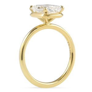 Modern Bezel <b>Set</b> 2.24ct Radiant Cut Lab Grown Diamond <b>Ring</b> IGI Certified 18K Yellow <b>Gold</b> Solitaire Engagement <b>Ring</b> For Women - Product Image 3