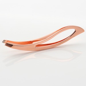 Vente en gros de pinces à sourcils de haute qualité en or rose avec logo personnalisé, ensemble de pinces à cils, pinces à sourcils professionnelles - Product Image 5
