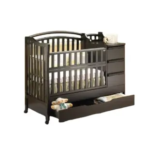 Modern Design Solid Wood Baby Box Baby Bed Baby Crib With Drawers Super Comfortable For Kids Furniture