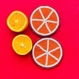 <b>Beaded</b> embroidery <b>coaster</b> Handcrafted <b>coaster</b> Decorative <b>coaster</b> <b>Beaded</b> table decor Embroidered <b>coaster</b> <b>Beaded</b> art pie - Product Image 2