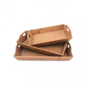 Nouveau style de plateau de service en bois avec poignée confortable en corde, pour café, sandwichs et collations, plateau en bois, prix abordable, plateau de service indien - Product Image 2