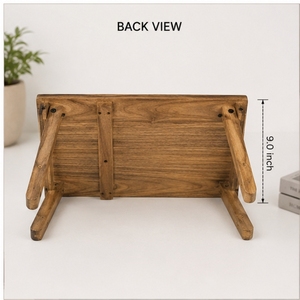 Wooden Laptop Stand Rectangle 14.0 Inch Freestanding <b>Rustic</b> Style Storage Stand for Living Room - Product Image 2