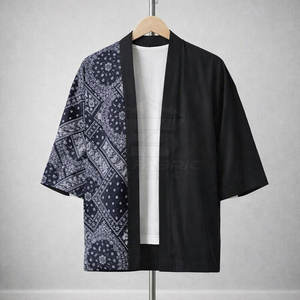 Chaqueta Kimono Japonesa Ligera y Cómoda para Hombre, de Invierno, en Tela de Algodón Suave Lavada, con Costuras Reforzadas, Servicio OEM, Alta Calidad - Product Image 4