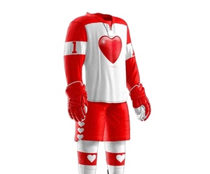 Uniforme de hockey sur glace pour hommes, qualité supérieure, impression numérique personnalisée, 100 % polyester, respirant, séchage rapide - Product Image 2