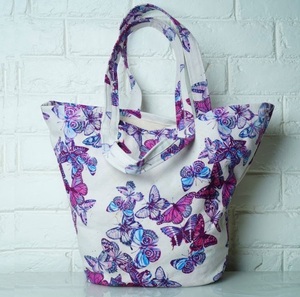 Bolsa de Mano Ecológica de Lona de Algodón con Diseño Bohemio y Cierre de Cremallera, Tamaño Personalizable para Uso Diario y de Viaje - Product Image 2