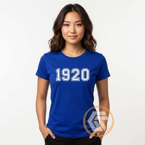GREEK TREASURES Camiseta de la Hermandad Zeta Phi Beta para Mujer, Jersey Sólido, Casual, Bordada, Transpirable, 100% Algodón, Cuello Redondo, Manga Corta - Product Image 4