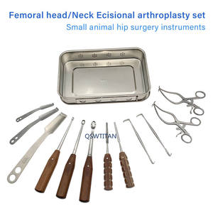 Kit d'arthroplastie de la hanche pour animaux, instruments chirurgicaux orthopédiques : rétracteur de hanche Hatt Spoon, râpes osseuses, par Dentavex - Product Image 5