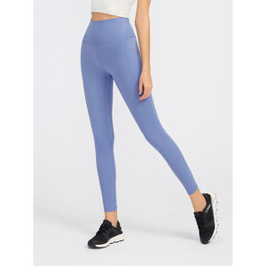 Women's High-Waisted Buttery Soft Nylon Yoga Pant Breathable Casual Sport Side <b>Pockets</b> Light Medium Compression for Gym Use - Product Image 1